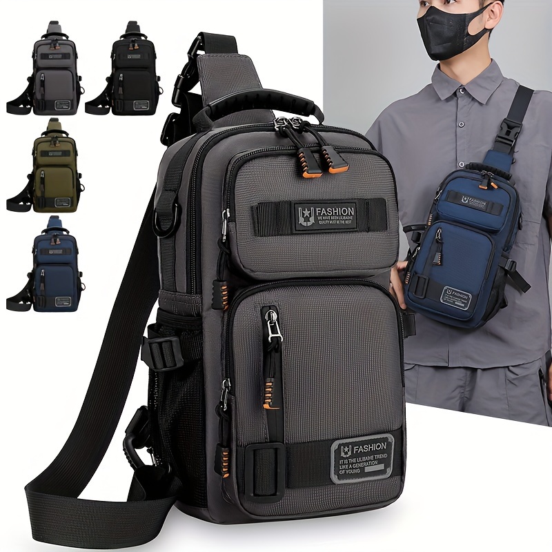 Travel Accessories Bike - Sac de poitrine multifonctionnel pour homme,