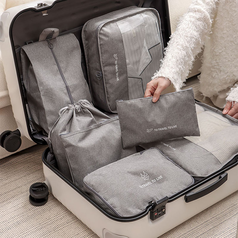 Travel Accessories Kit For Men - Ensemble de 7 cubes de rangement