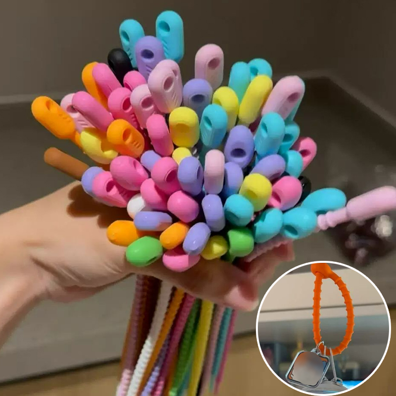 Reusable Zip Bag - 200 pièces/lot Attaches en silicone réutilisables