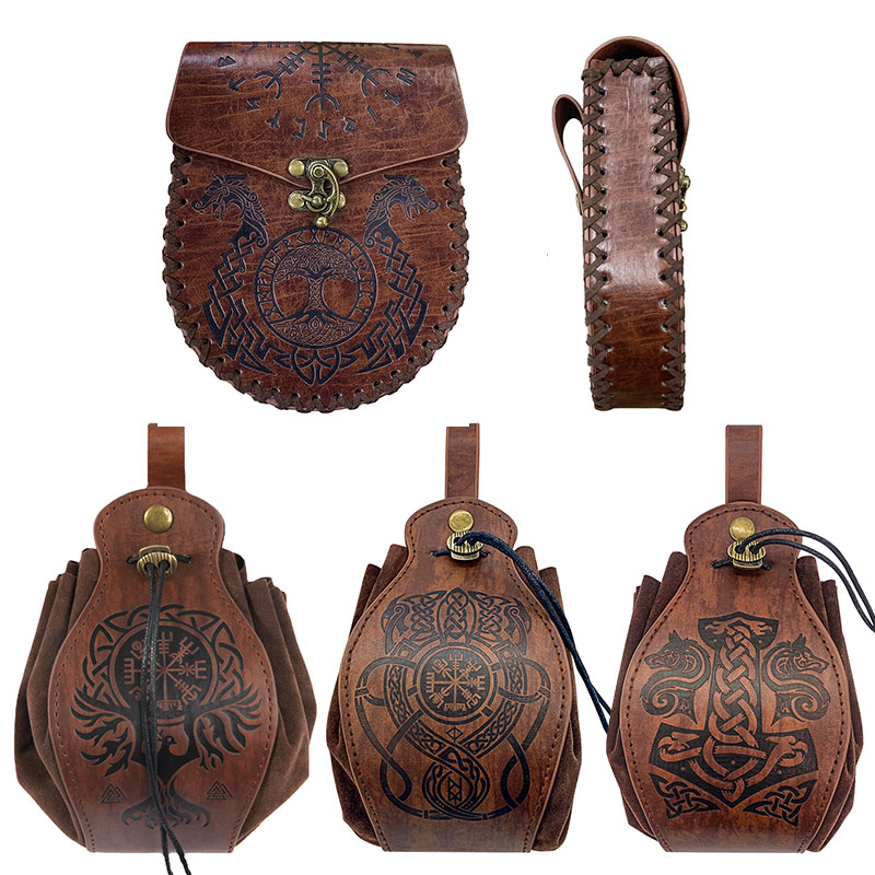 Money Belt Hidden - Sac de ceinture viking médiéval vintage