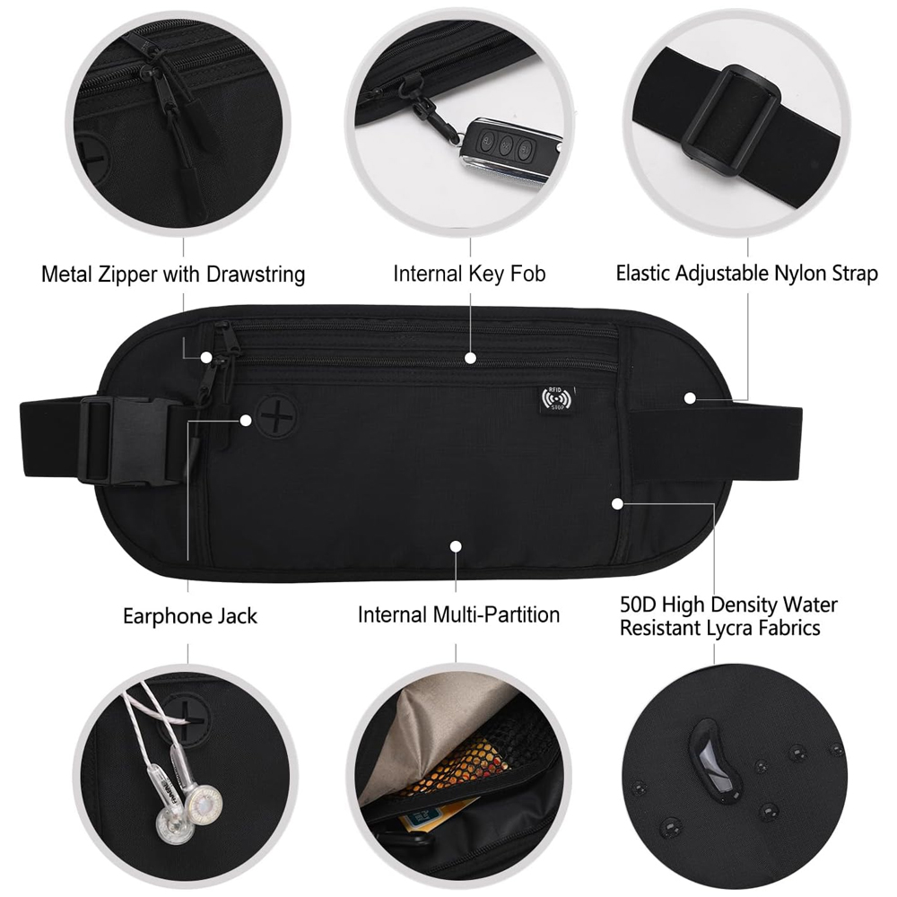 1 pièce Ceinture de voyage séc - Money Belt Hidden avis et prix