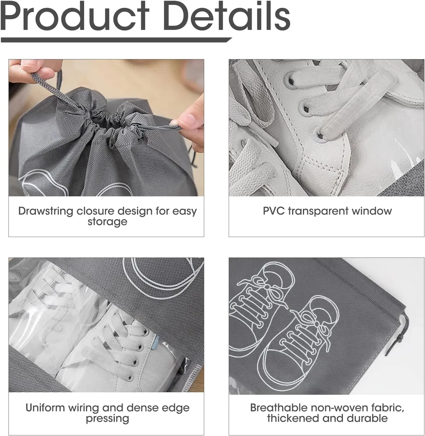 Sacs de rangement pour chaussu - Reusable Zip Bag avis et prix