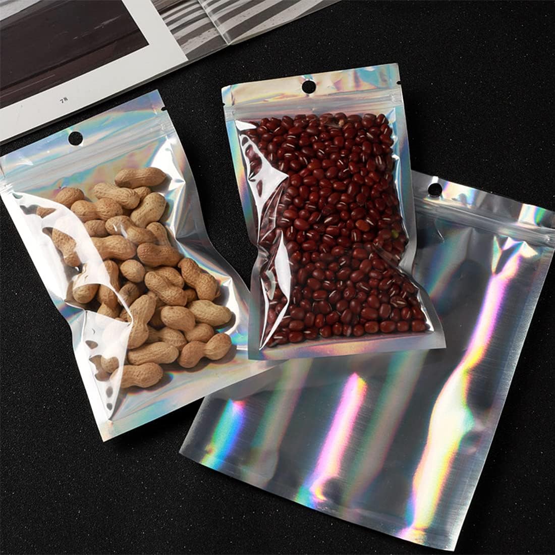 Sacs holographiques en plastiq - Reusable Zip Bag avis et prix