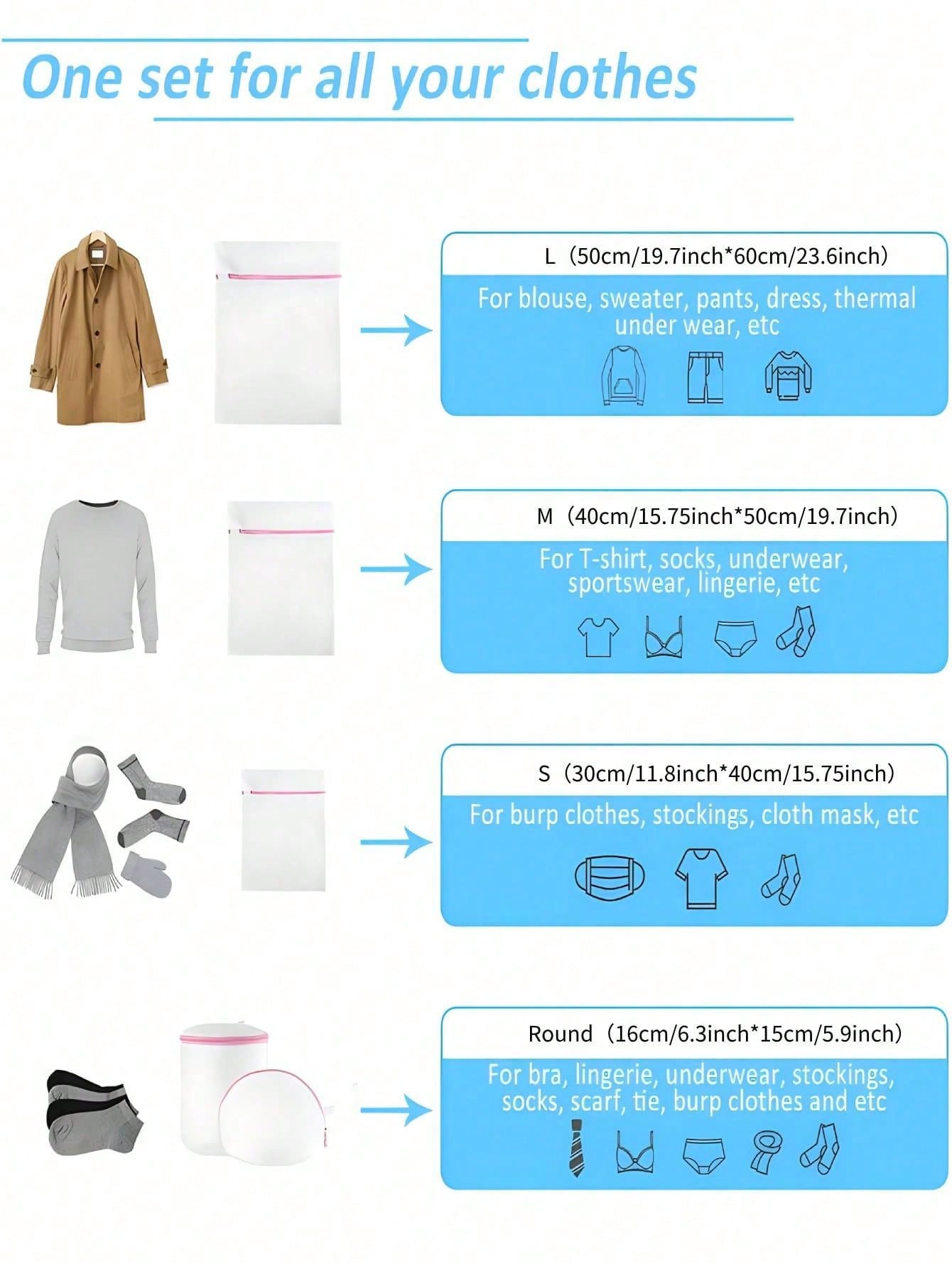Lot de 3 sacs à linge zippés r - Reusable Zip Bag avis et prix