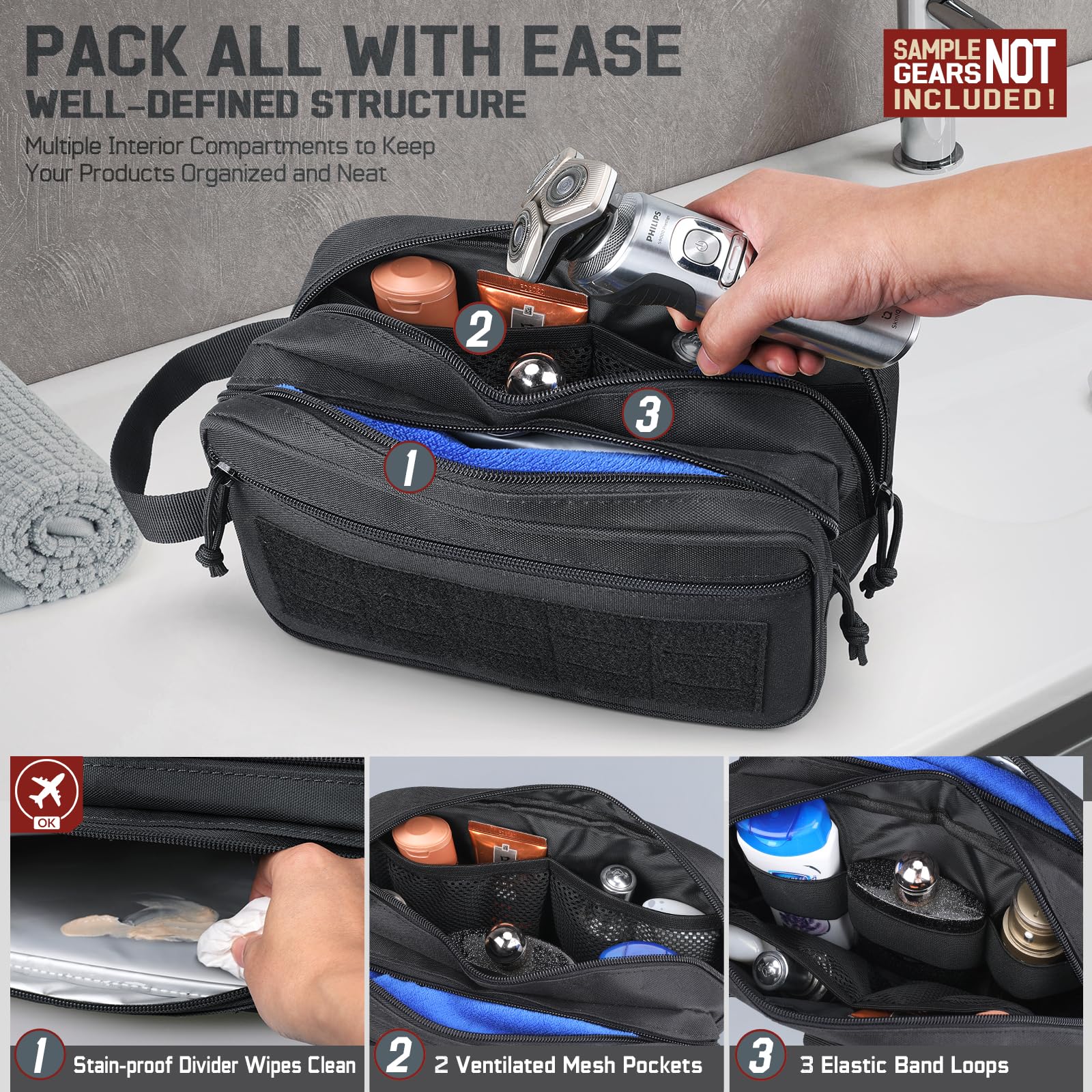 Trousse de toilette tactique p - Travel Accessories Kit For Men avis et prix